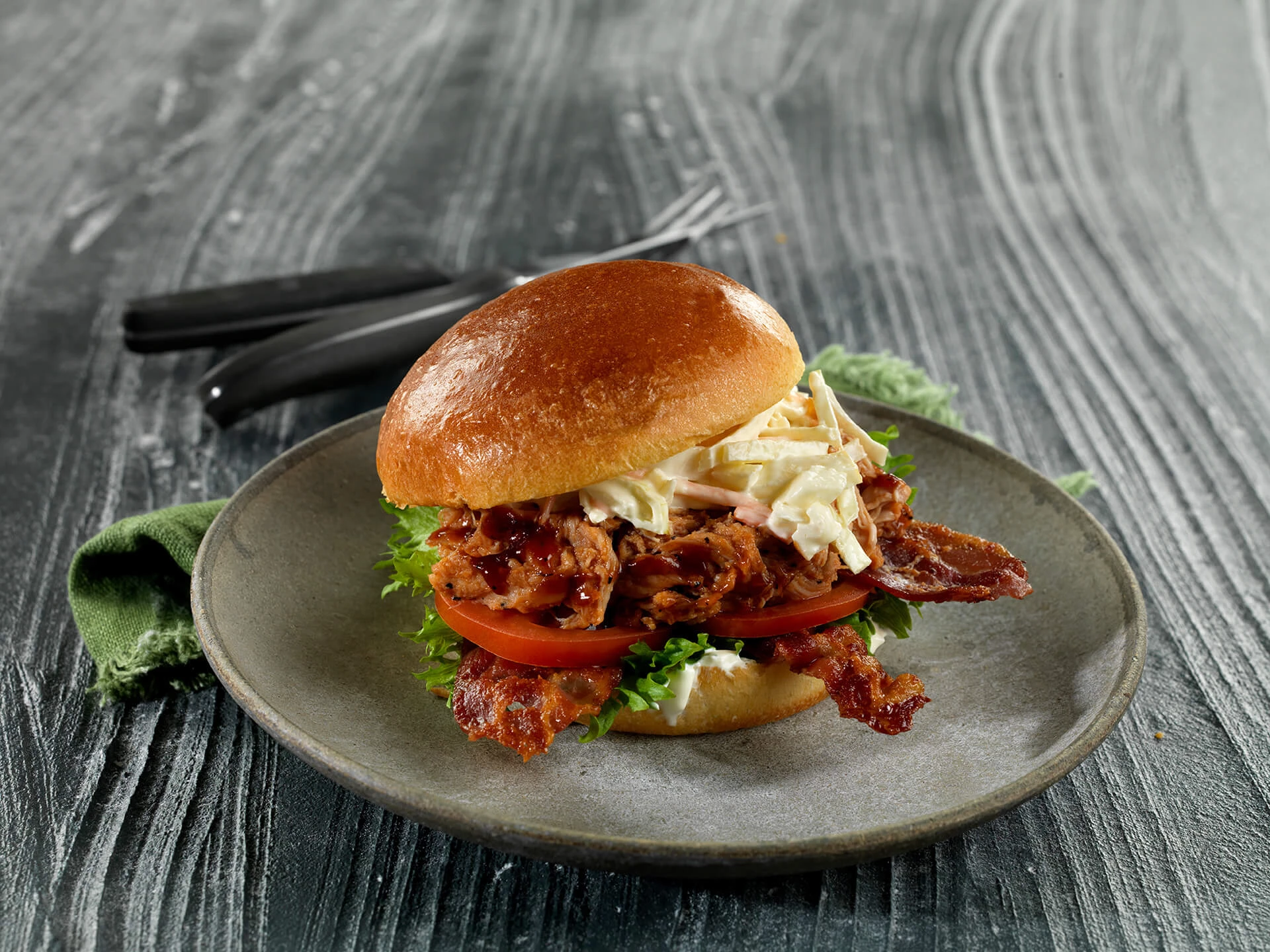 Tulip Pulled Chicken burger